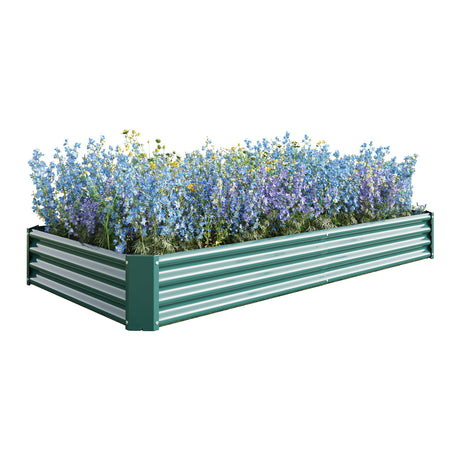 Raised Garden Bed Kit - Metal Raised Bed Garden 7.6x3.7x0.98ft HouseOfZazla