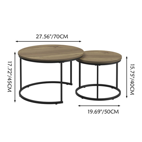 Round Nesting Coffee Table (Set of 2) HouseOfZazla
