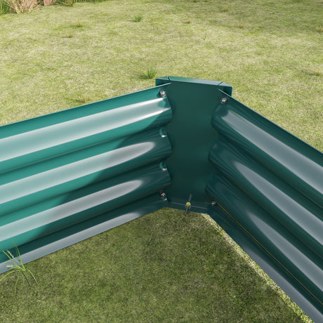 Metal Raised Garden Bed, Rectangle Raised Planter 4×2×1ft HouseOfZazla
