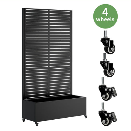 Metal Planter Box with Trellis, 73' x 35' x 16" Raised Garden Bed HouseOfZazla