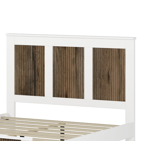 4-Pieces Bedroom Sets, Queen Size Farmhouse Platform Bed with Storage HouseOfZazla