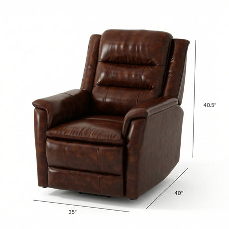 Swivel Recliner With Manual Adjustable Footrest HouseOfZazla