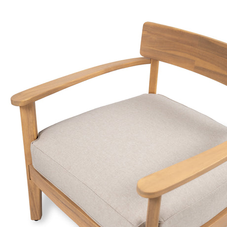 Mallorca Acacia Wood Club Chair With Seat Cushion HouseOfZazla