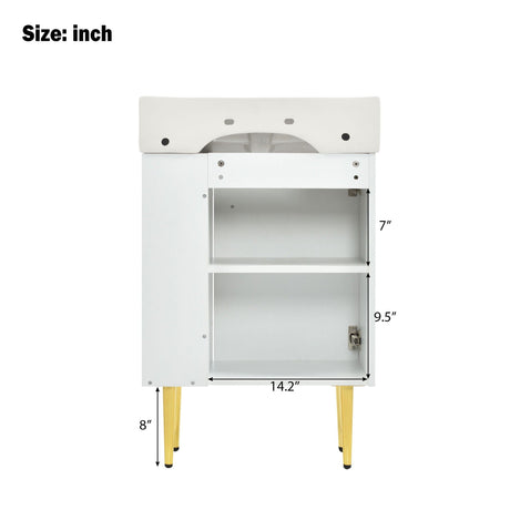 Bathroom Vanity, Combo Cabinet, Bathroom Storage Cabinet, Single Ceramic Sink HouseOfZazla