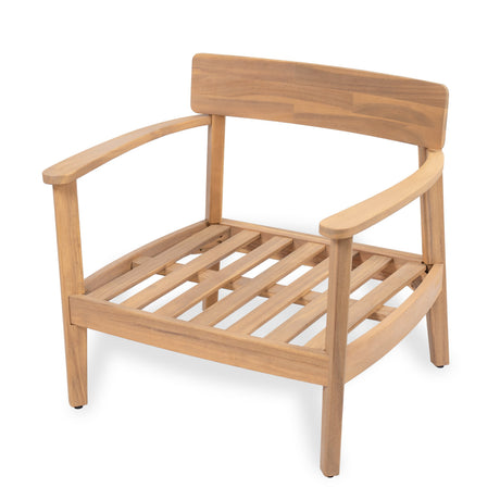 Mallorca Acacia Wood Club Chair With Seat Cushion HouseOfZazla