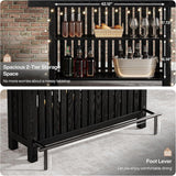 2 Tier Mini Bar Table For Kitchen - Black