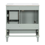 Bathroom Vanity, Modern Bathroom Cabinet With Sink Combo Set, Bathroom Storage Cabinet With A Soft Closing Door And 3 Drawers, Solid Wood Frame