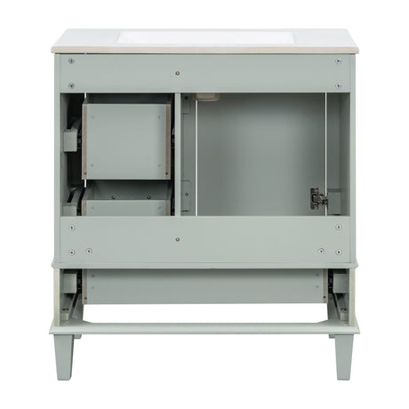 Bathroom Vanity, Modern Bathroom Cabinet With Sink Combo Set, Bathroom Storage Cabinet With A Soft Closing Door And 3 Drawers, Solid Wood Frame HouseOfZazla