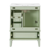 Bathroom Vanity, Modern Bathroom Cabinet With Sink Combo Set, Bathroom Storage Cabinet With A Soft Closing Door And 3 Drawers, Solid Wood Frame