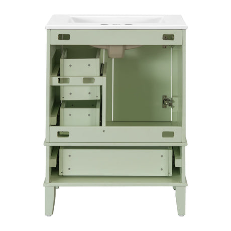 Bathroom Vanity, Modern Bathroom Cabinet With Sink Combo Set, Bathroom Storage Cabinet With A Soft Closing Door And 3 Drawers, Solid Wood Frame HouseOfZazla