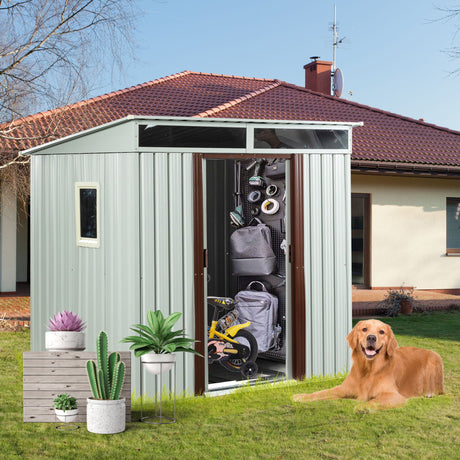 Outdoor Metal Storage Shed With Window HouseOfZazla