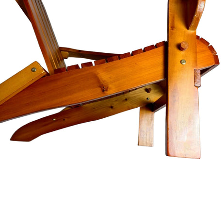 Foldable Solid Wood Adirondack Chair in Oak Finish HouseOfZazla