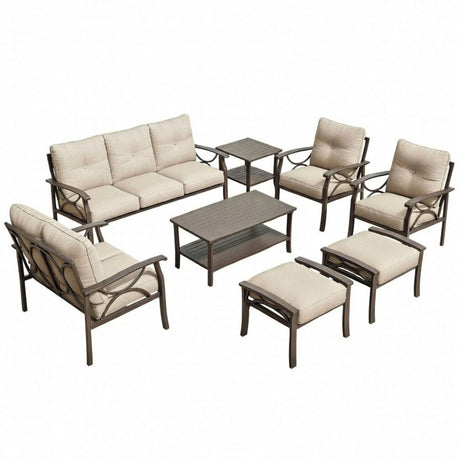 Patio Furniture Set with Coffee Table and Cushions for Backyard HouseOfZazla