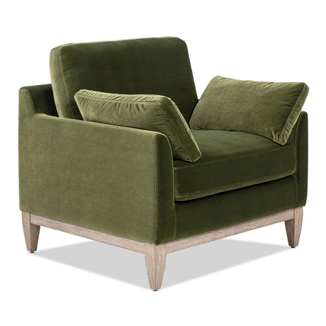 Pasadena - Wide Modern Farmhouse Accent Arm Chair - Olive Green HouseOfZazla