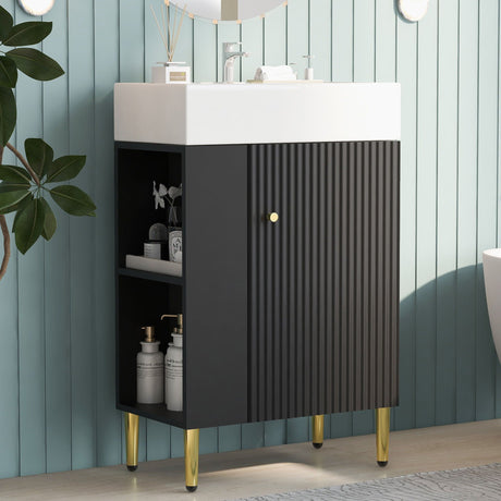 Bathroom Vanity, Combo Cabinet, Bathroom Storage Cabinet, Single Ceramic Sink HouseOfZazla
