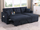 Sectional Sofa Bed L Shaped Sofa Couch Bed With USB Port, Reversible Chaise With Storage HouseOfZazla