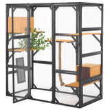 Outdoor Cat House, Diy Cat Enclosure Catio With Double Enter Doors
