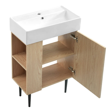 Bathroom Vanity, Combo Cabinet, Bathroom Storage Cabinet, Single Ceramic Sink HouseOfZazla