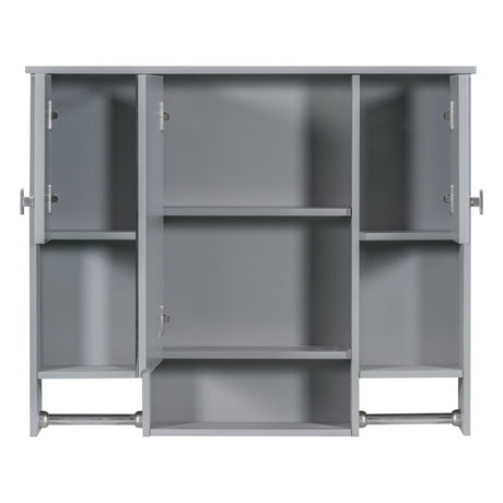 Wall Mounted Bathroom Storage Cabinet With Mirror, Medicine Cabinet With Towel Bar HouseOfZazla
