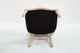 French Country Dining Chairs Set of 2 Upholstered with Rattan Back