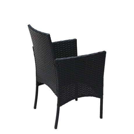4 PC Rattan Patio Furniture Set Outdoor Cushioned Wicker Sofa Green Cushion HouseOfZazla