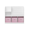 Bookcase And Bookshelf With 3 Collapsible Drawers, Multifunctional Display Stand HouseOfZazla