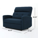 Alma Contemporary Upholstered Loveseat Recliner