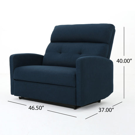 Alma Contemporary Upholstered Loveseat Recliner HouseOfZazla