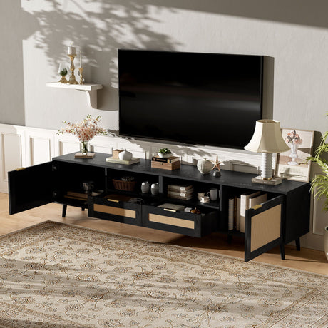 TV Stand Media Console With Cable Management HouseOfZazla
