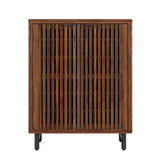 6 Tier Shoe Cabinet With Louvered Doors