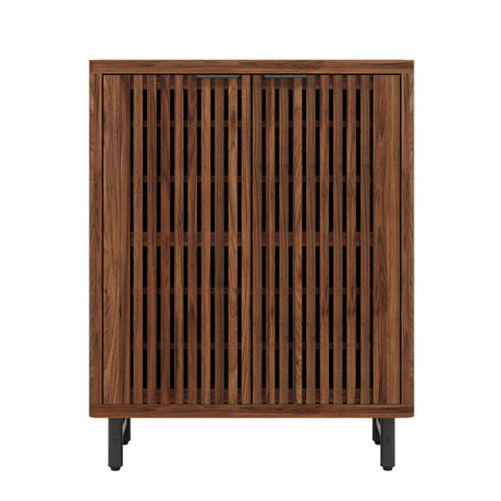 6 Tier Shoe Cabinet With Louvered Doors HouseOfZazla