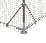Large Metal Chicken Coop, Walk In Poultry Cage Hen Run House Rabbits Habitat Cage Spire Shaped Coop With Waterproof And Anti Ultraviolet Cover