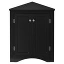 Triangle Bathroom Storage Cabinet With Adjustable Shelves, Freestanding Floor Cabinet For Home Kitchen HouseOfZazla