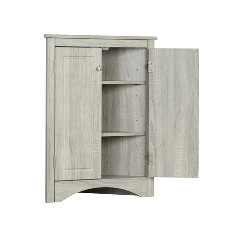 Triangle Bathroom Storage Cabinet With Adjustable Shelves, Freestanding Floor Cabinet For Home Kitchen HouseOfZazla