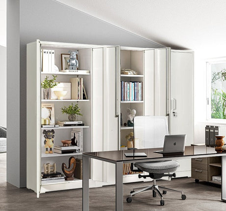 Container Furniture Direct Ironclad 71" Metal Storage Cabinet with Locking Doors and 4 Adjustable Shelves HouseOfZazla