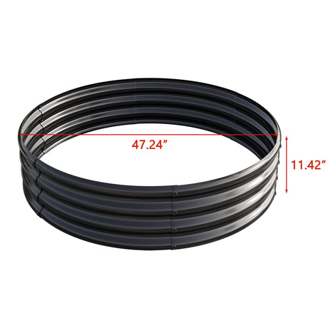 2PCS 47.24" Round Raised Garden Beds for Outdoor Gardening HouseOfZazla