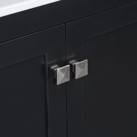 Bathroom Vanity With Single Sink, Combo Cabinet Undermount Sink, Bathroom Storage Cabinet With Two Doors And A Drawer, Soft Closing, Multifunctional Storage, Solid Wood Frame HouseOfZazla