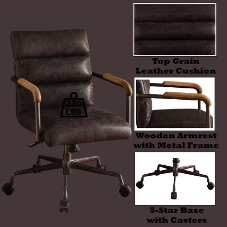 Harith Retro Top Grain Office Chair HouseOfZazla