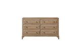 Queen Canopy Bedroom Set With A 2 Drawer Nightstand A Dresser With Poster Mirror And A Door Chest - Sand