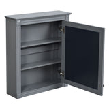 Wall Mounted Bathroom Storage Cabinet With Mirror, Medicine Cabinet With Height Adjustable Shelf