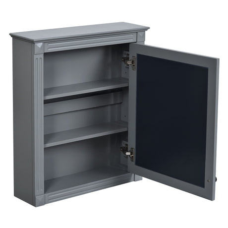 Wall Mounted Bathroom Storage Cabinet With Mirror, Medicine Cabinet With Height Adjustable Shelf HouseOfZazla