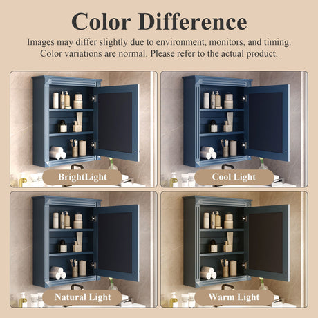 Wall Mounted Bathroom Storage Cabinet With Mirror, Medicine Cabinet With Height Adjustable Shelf HouseOfZazla
