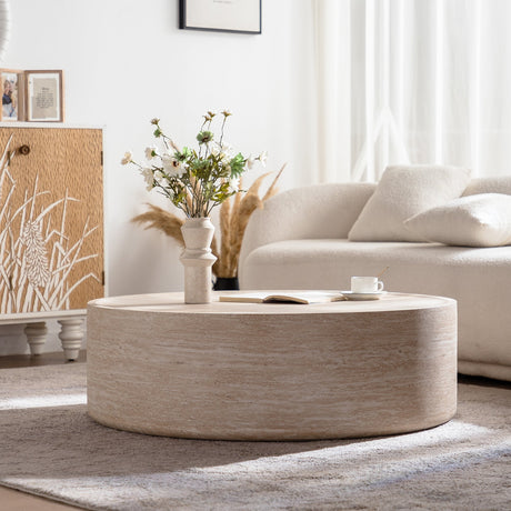 39.37" Round Coffee Table with Mars Pattern HouseOfZazla
