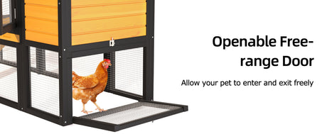 119.5" Outdoor Wooden Chicken Coop with Run HouseOfZazla