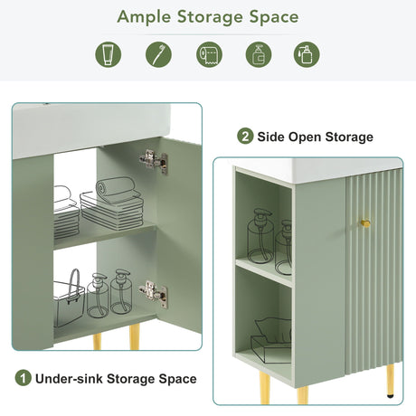 Bathroom Vanity, Combo Cabinet, Bathroom Storage Cabinet, Single Ceramic Sink HouseOfZazla