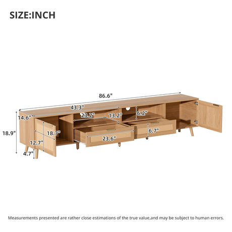 TV Stand Media Console With Cable Management HouseOfZazla