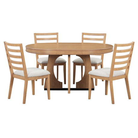 Round Dining Table Set For 4 With Chairs HouseOfZazla