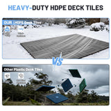 44 Pcs Interlocking Deck Tiles, 12" x 12" HDPE Outdoor Flooring