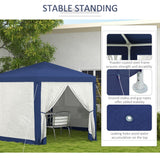 Outsunny 13' x 11' Outdoor Party Tent with Protective Mesh Sidewalls