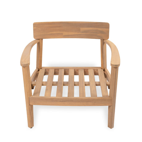 Mallorca Acacia Wood Club Chair With Seat Cushion HouseOfZazla